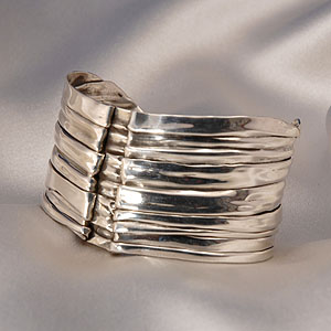 Silver Foldformed Jewelry (Spine bracelet shown)