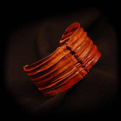 picture of red copper bracelet