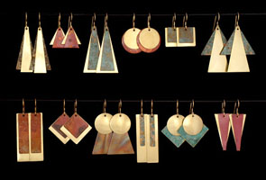 one sample assortment of double-drop earrings
